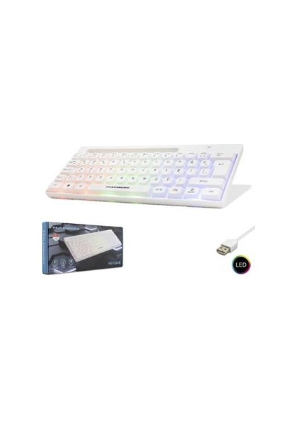 Hadron HDX2608 Kablolu Oyuncu Mini Klavye LED Q Beyaz fiyatları