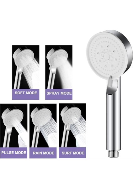 Beş Fonksiyonlu Ayarlanabilir Yüksek Basınçlı Duş Başlığı, Sızdırmaz ve Evrensel Bağlantı modelleri