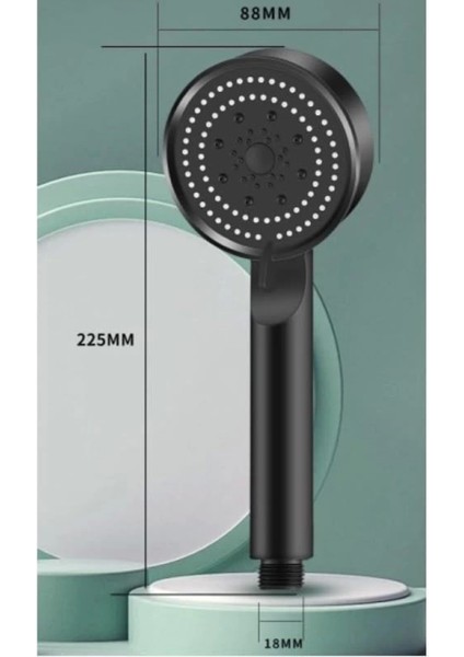 5 Fonksiyonlu Çok Renkli Yüksek Basınçlı Su Tasarruflu Duş Başlığı indirimleri