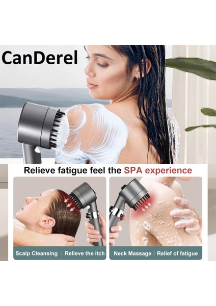 Çok Fonksiyonlu Ayarlanabilir Filtreli Krom Duş Başlığı, Masaj ve Arıtma Özellikli fiyatları