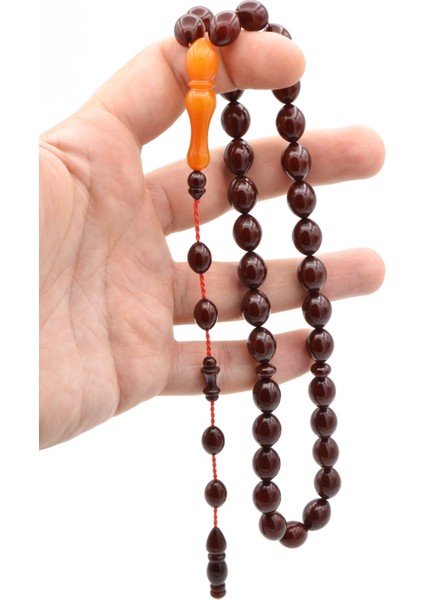 Usta Işi Beyzi Tıraşlı Imameli Vişne Rengi Sıkma Kehribar Tesbih modelleri