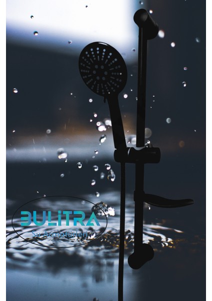 Mat Siyah Yuvarlak Çok Fonksiyonlu Sürgülü Duş Seti indirimleri