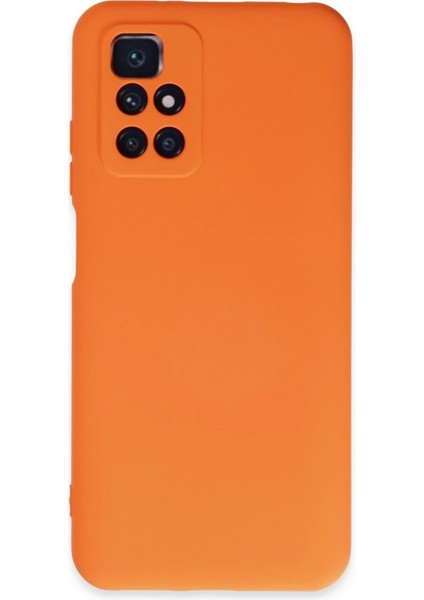 Zengezur Newface Xiaomi Redmi 10 2022 Kılıf Nano Içi Kadife Silikon - Turuncu