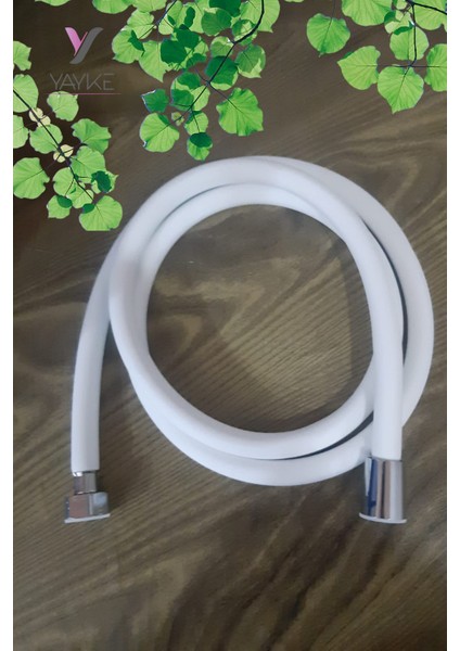 Yumuşak Silikon Duş Hortumu, Esnek, Kopmaz, Kıvrılmayan, Beyaz