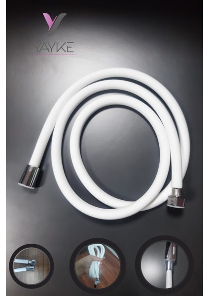 Yumuşak Silikon Duş Hortumu, Esnek, Kopmaz, Kıvrılmayan, Beyaz fiyatları