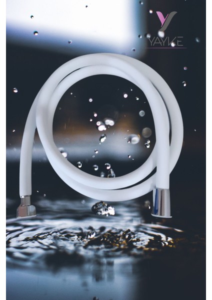 Yumuşak Silikon Duş Hortumu, Esnek, Kopmaz, Kıvrılmayan, Beyaz