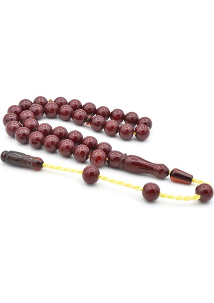 Usta Işi Sistemli Küre Kesim Çubuk Malzeme Sıkma Kehribar Tesbih 092