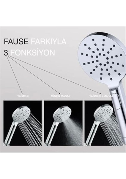 Çok Renkli 3 Fonksiyonlu Oval El Duş Başlığı KE121 indirimleri