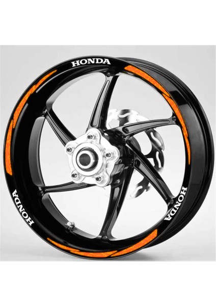 Yeni Özel Motosiklet Jant Şeridi Honda Turuncu Sağ-Sol/ön-Arka