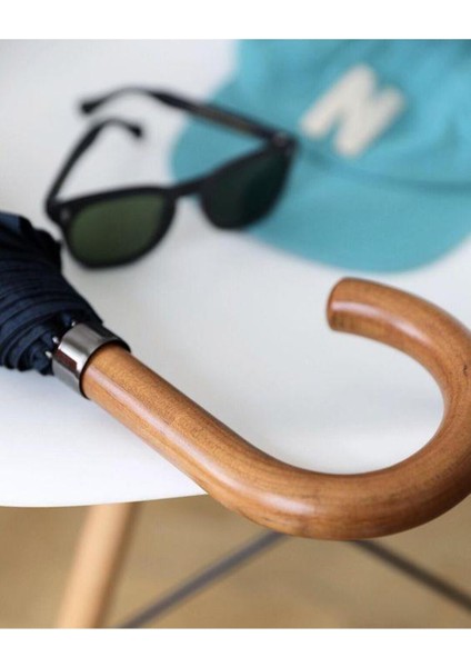 Siyah Ahşap Saplı 16 Çelik Telli Ultra Premium Lüks Erkek Baston Şemsiye fiyatları