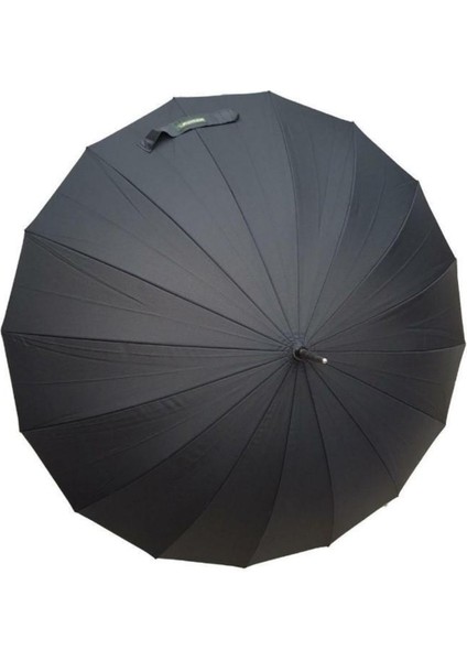 Siyah Ahşap Saplı 16 Çelik Telli Ultra Premium Lüks Erkek Baston Şemsiye indirimleri