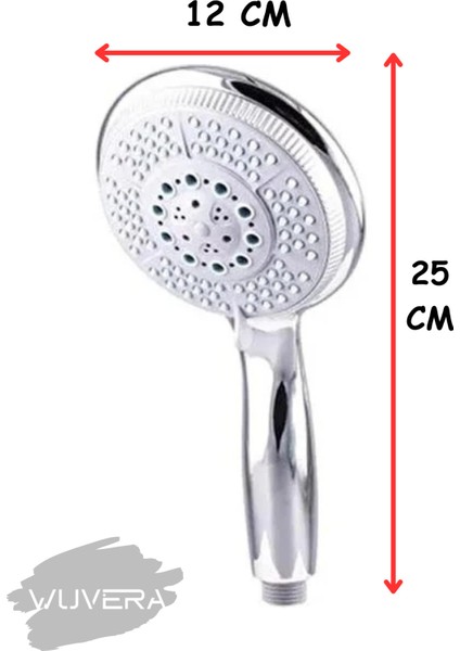 Fonksiyonlu Mega Elit Banyo Duş Başlığı ve Fıskiye, Şık Gri Tasarım fiyatları