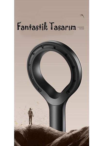 Siyah El Duşu ve Hortum Seti, Yapışkan Mafsal ile Kolay Kurulum fırsatları