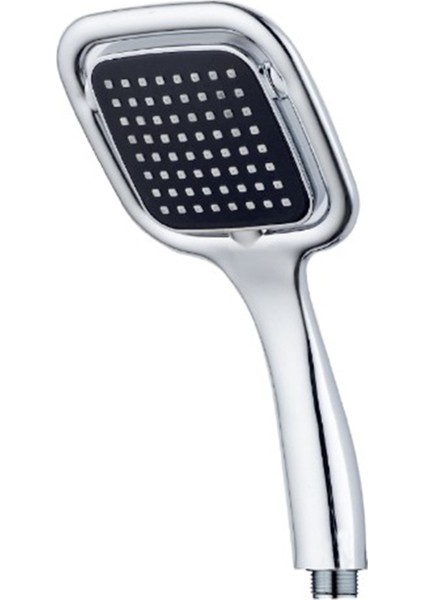 Kare Siyah Krom Duş Başlığı, Şık ve Modern Tasarım, Kolay Montaj, Dayanıklı Malzeme