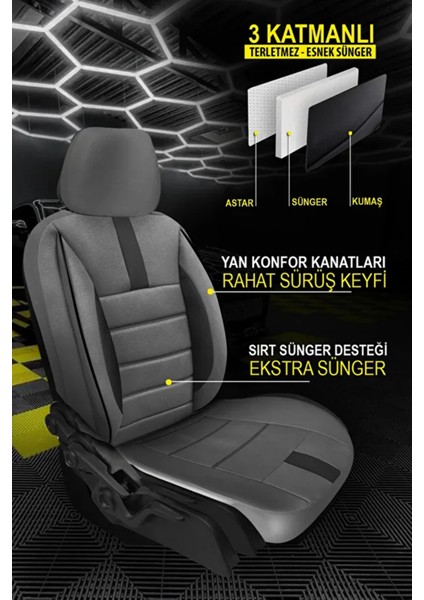 Fiat Bravo (182) 1.9 Td 100 S (182.AF) (100 Hp) 1998 Uyumlu Tay Tüyü Serisi Füme Oto Kılıfı Tam Set fiyatları