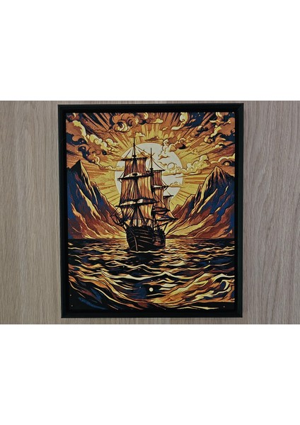 Just A Ship Kabartmalı Tablo