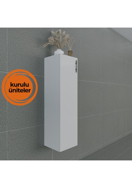 Volans-R 30 cm Çok Amaçlı Asma Dolap Parlak Beyaz MDF Lam Sağ Menteşe