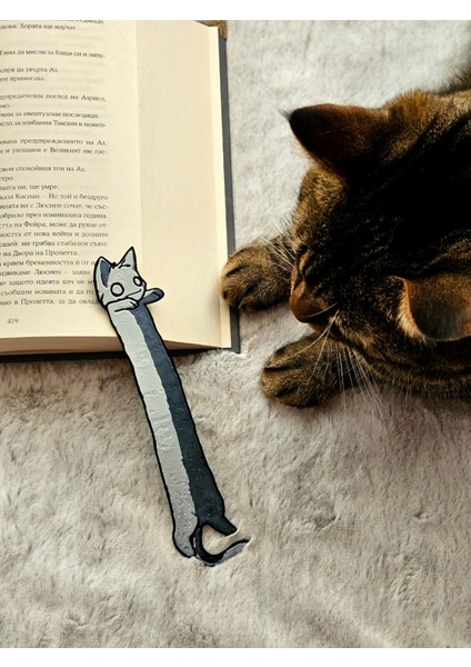 Zombie Cat Kabartmalı Kitap Ayracı