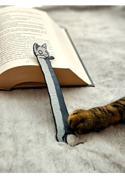 Zombie Cat Kabartmalı Kitap Ayracı