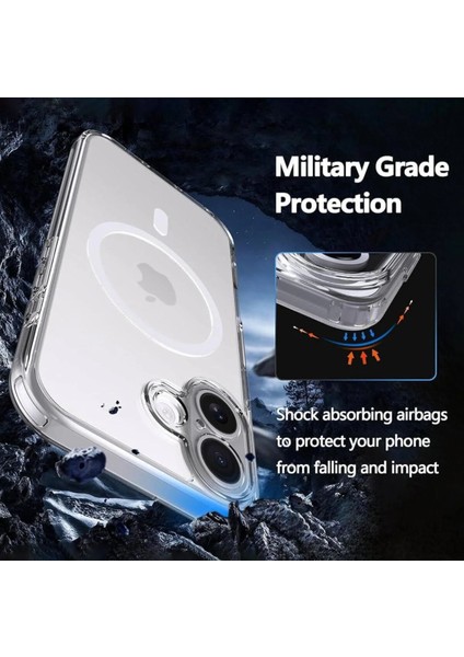 iPhone 17 Kılıf Magsafe Manyetik Şeffaf Clear Silikon + Kırılmaz Ekran Cam Koruyucu 3D Glass Set fırsatları
