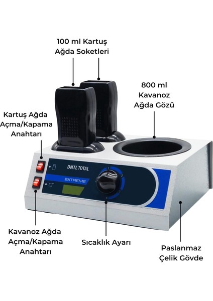 DntlTotal Extreme Serisi 2+1 Ağda Makinesi modelleri