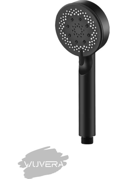 Şık Siyah Fonksiyonlu Duş Başlığı ve Fıskiyesi Seti
