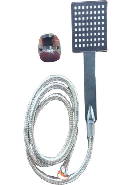 Çok Renkli Kare Duş Başlığı ve Hortum Seti, Şık ve Fonksiyonel Tasarım