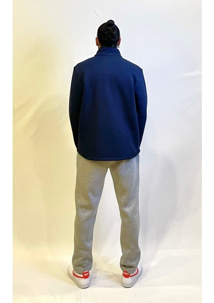 Erkek Rahat Kalıp Içi Polarlı 3 Iplik Yarım Fermuarlı Sweatshırt SPR24SW21 modelleri