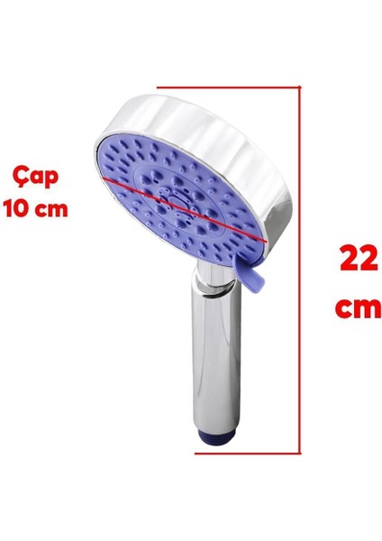 4 Fonksiyonlu Banyo Duş Başlığı, El Fiskiyesi, Mor Renkli modelleri