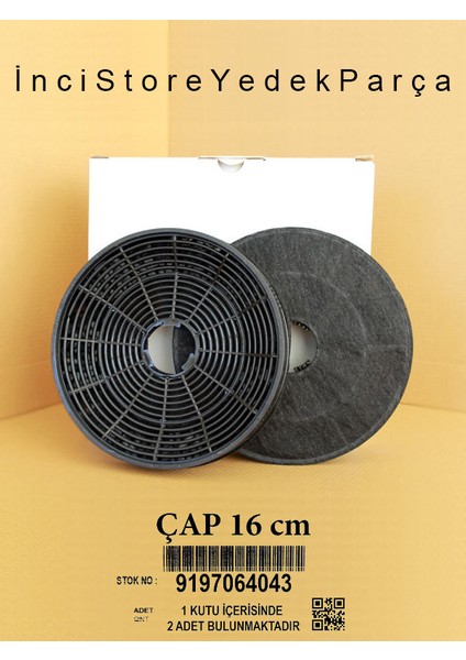 P 23 Eı Duvar Tipi Davlumbaz Karbon Filtre