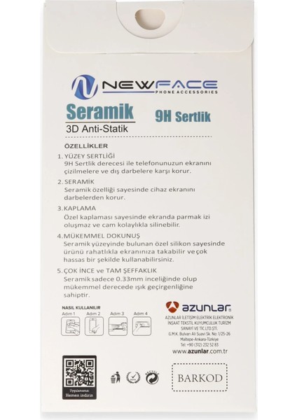 Zengezur Newface Xiaomi Mi 13T Pro 3D Statik Seramik Nano Ekran Koruyucu modelleri