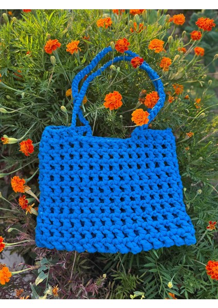 El Yapımı Penye Ip Omuz Çantası – Çıtçıtsız, Bohem ve Doğal Tasarım