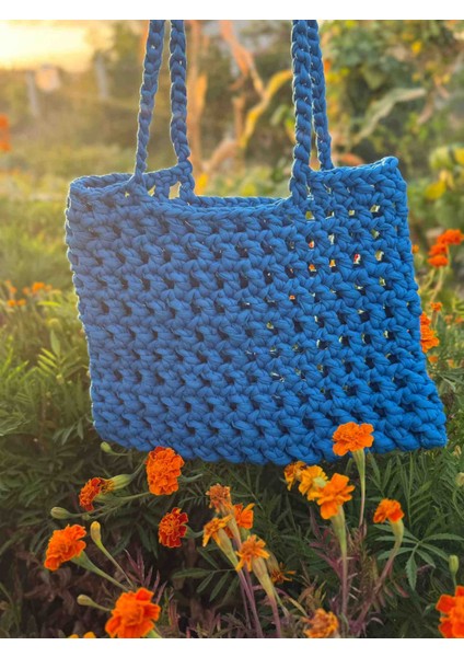 El Yapımı Penye Ip Omuz Çantası – Çıtçıtsız, Bohem ve Doğal Tasarım fiyatları