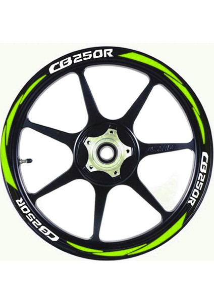 Yeni Özel Motosiklet Jant Şeridi CB250R Uyumlu Beyaz-Fıstık Yeşili (Neon) Sağ-Sol/ön-Arka