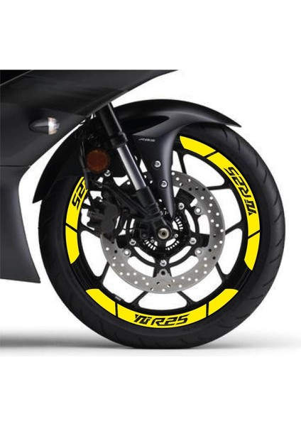 Sarı Yamaha Yzf R25 Geniş Jant Sticker Etiket Modeli fiyatları