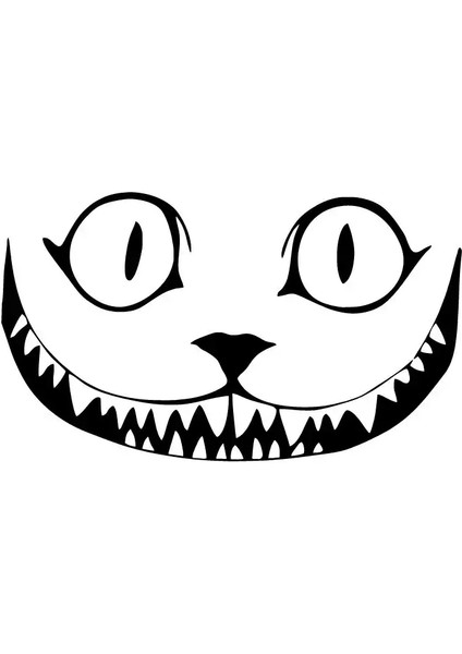 Gülen Kedi Sticker 30 x 18 cm