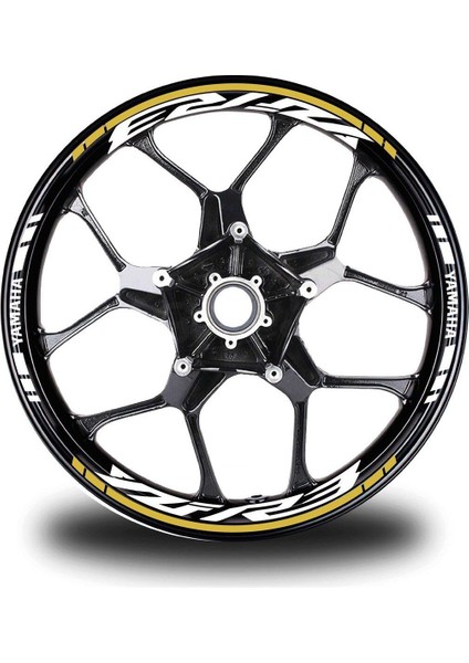 Koyu Sarı Yamaha Yzf R3 Takım Jant Sticker Etiket