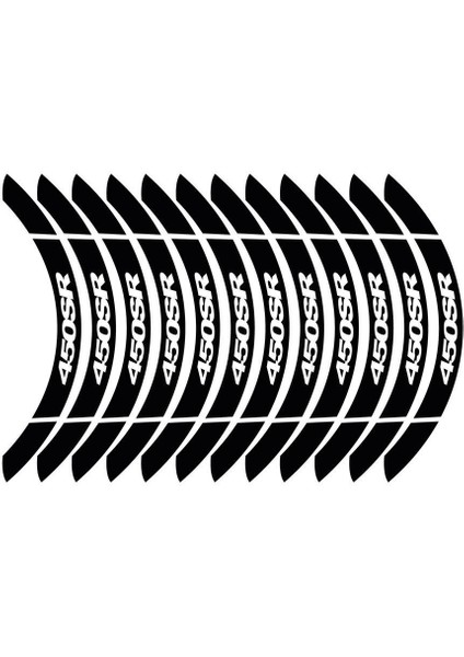 Siyah Cf Moto 450 Sr Geniş Jant Sticker Etiket Modeli modelleri