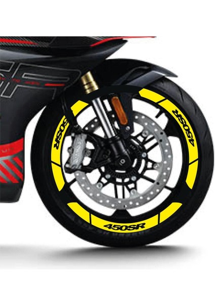 Sarı Cf Moto 450 Sr Geniş Jant Sticker Etiket Modeli fiyatları