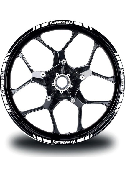 Kawasakı Yazılı Kısa Dış Şerit 16'lı Tek Renk Jant Sticker Modeli fiyatları