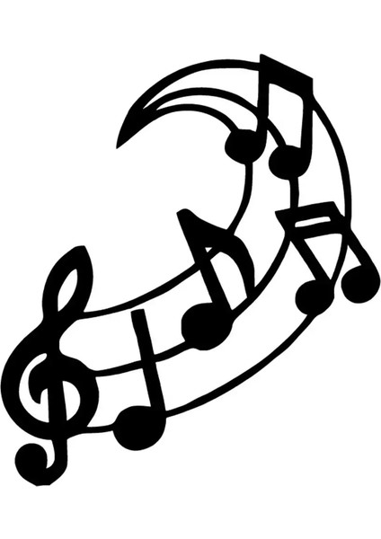 Sol ve Notalar Sticker 20 x 22 cm