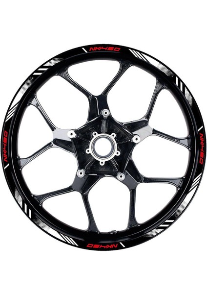 Cfmoto NK450 Sticker Jant Dışı Şerit Baskılı Kırmızı Beyaz Model