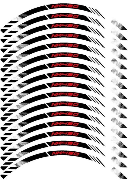 Cfmoto NK450 Sticker Jant Dışı Şerit Baskılı Kırmızı Beyaz Model fiyatları