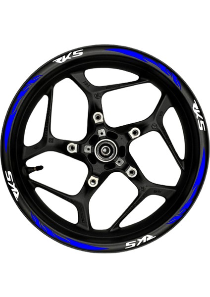 Rks Beyaz Yazılı Mavi Reflektif Pençe Şeritli