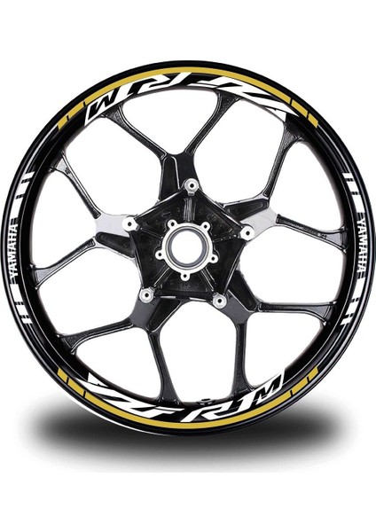 Koyu Sarı Yamaha R1M Jant Sticker Etiket