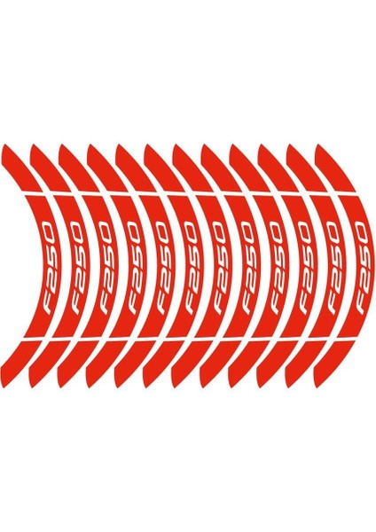 Neon Turuncu Bajaj F250 Geniş Jant Sticker Etiket Modeli modelleri