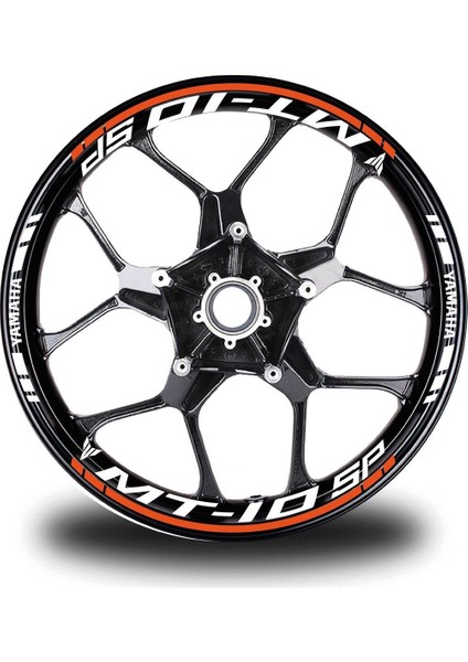 Turuncu Yamaha mt 10 Sp Jant Sticker Etiket
