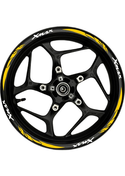 Xmax Beyaz Yazılı Turuncu Reflektif Pençe Şeritli