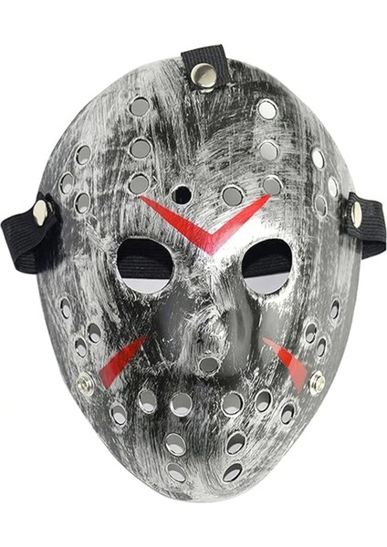 Jason Maskesi Hannibal Maskesi Metal Gümüş Renk 20X25 cm - Lisinya