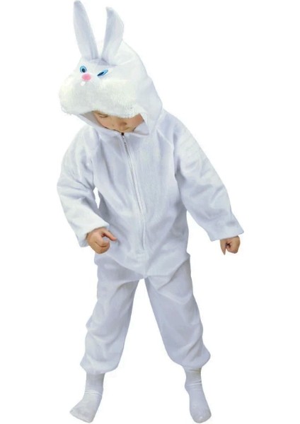 Çocuk Tavşan Kostümü Beyaz Renk 3-5 Yaş 100 cm - Lisinya modelleri